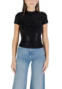 Černé triko Guess s krátkým rukávem