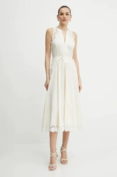 Šaty Twinset béžová barva, maxi, 251TT2090