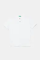 Dětské tričko s příměsí lnu United Colors of Benetton bílá barva, 3F4JC10NN