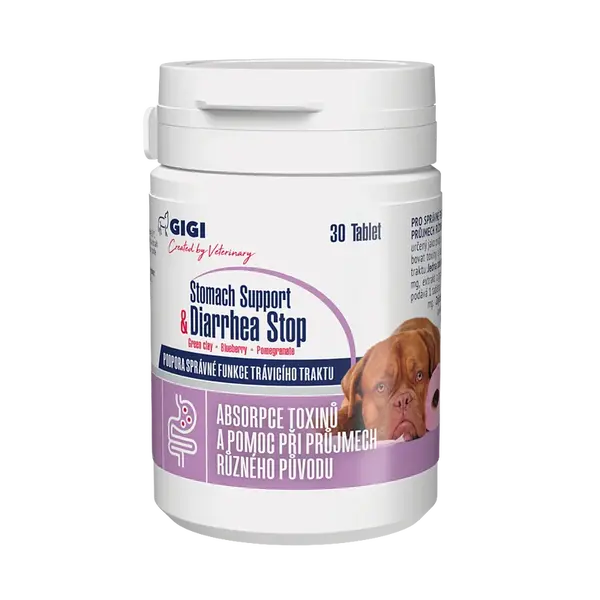 GIGI Stomach support & diarrhea stop pro velké psy 30 tablet