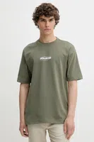 Tričko Hollister Co. pánské, zelená barva, s aplikací, KI323-5272