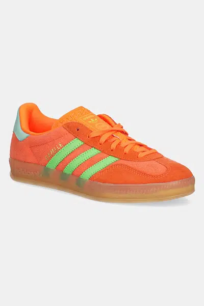 Nubukové tenisky adidas Originals Gazelle Indoor W oranžová barva, JQ0193