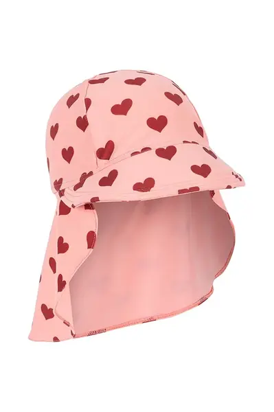 Dětská baseballová čepice Konges Sløjd MANUCA FRILL SUN HAT GRS růžová barva, KS103286