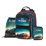oxybag OXY JUMPER - školní set Auto 3 ks batoh, penál, sáček
