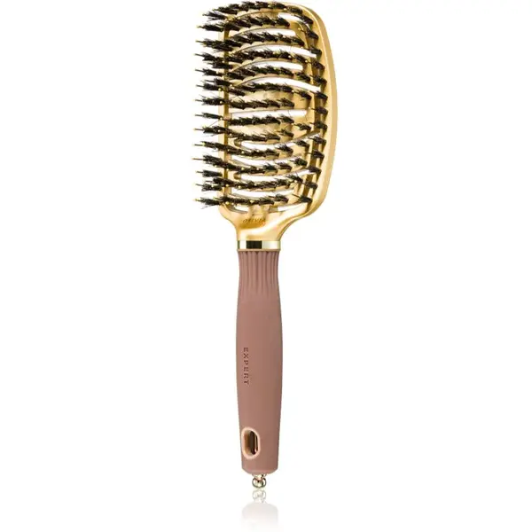 Olivia Garden NanoThermic Ceramic + Ion Flex Collection kartáč na vlasy s nylonovými a kančími štětinami 1 ks