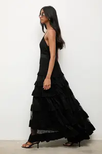 Šaty s příměsí lnu Answear.LAB