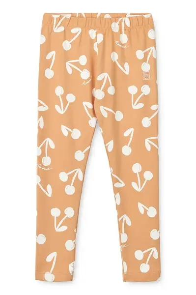 Dětské bavlněné legíny Liewood Marie Printed Leggings oranžová barva, LW19959