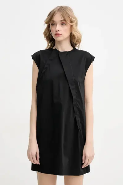 Šaty MM6 Maison Margiela černá barva, mini, S52DA0066.M35043