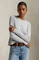 Tričko s dlouhým rukávem Polo Ralph Lauren šedá barva, 211967103