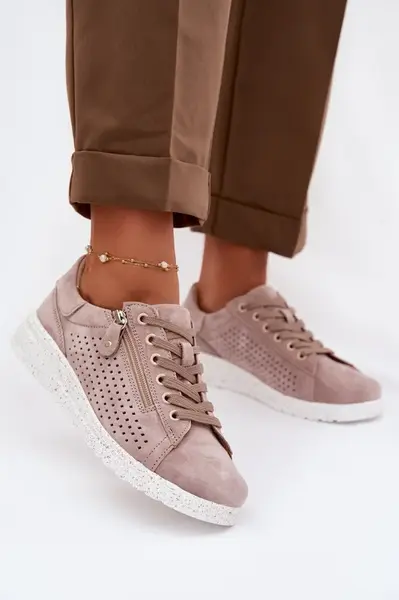 Dámske semišové mokasíny EVENTO s zipsom