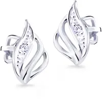 Cutie Diamonds Luxusní náušnice z bílého zlata s brilianty DZ8024-L-30-00-X-2