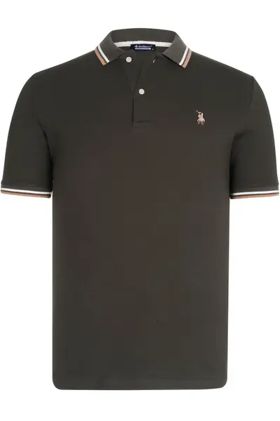 T9594 DEWBERRY MEN'S T-SHIRT-KHAKI