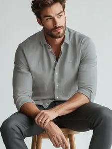 Trendyol Košeľa  sivá