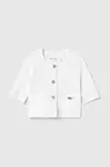 Dětský bavlněný kardigan Mayoral Newborn bílá barva, 1307