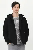 Bavlněná džínová bunda Medicine pánská, černá barva, přechodná