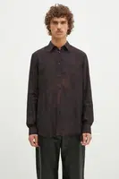 Košile Paul Smith pánská, hnědá barva, regular, s klasickým límcem, M1R-901U-N02490