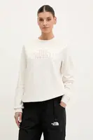 Mikina The North Face Drew Peak Light dámská, béžová barva, s aplikací, NF0A8C1EATW1