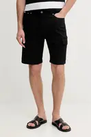 Kraťasy Pepe Jeans GYMDIGO FIVE POCKETS CARGO SHORT pánské, černá barva, PM801177