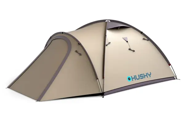 Husky Bizon 3 Plus light brown Turistický stan pro 3 osoby