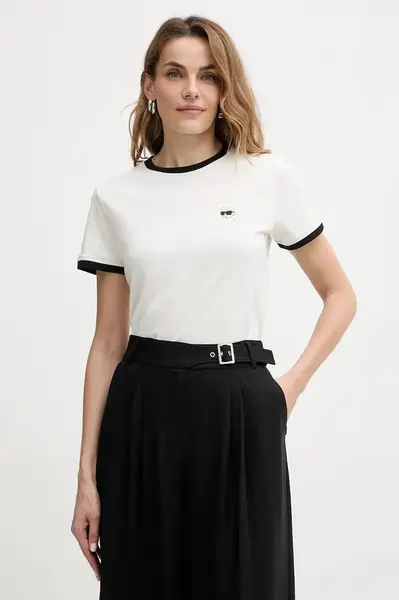 Bavlněné tričko Karl Lagerfeld IKON