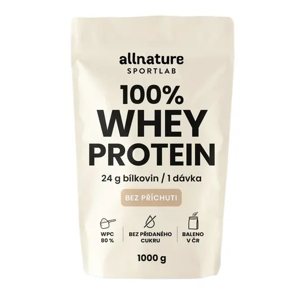 Allnature Sportlab 100% WHEY protein bez příchuti 1000 g