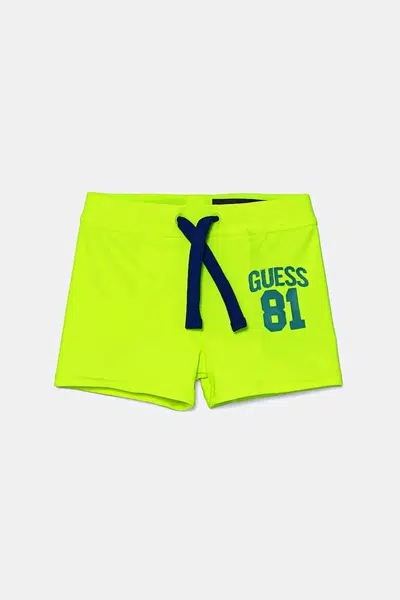Dětské plavkové šortky Guess zelená barva, I5GZ03 MC052