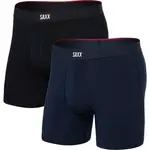 SAXX VIBE XTRA SOFT COMFORT BOXER BRF FLY 2PK Pánske boxerky, čierna, veľkosť