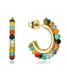 Viceroy Elegantní pozlacené náušnice kruhy Chic 15136E01019