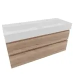 Kúpeľňová skrinka 2 zásuvky s umývadlom Naturel Savona 118x53x44,8 cm dub Halifax mat SAVONA2120DHSAT