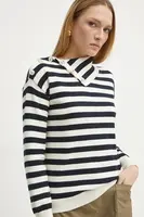 Svetr Morgan MOUETTE dámský, béžová barva, s pologolfem, MOUETTE