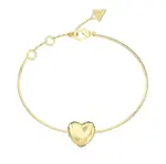 Guess Pozlátený náramok Srdiečko Iconique JUBB05542JWRH 21 cm