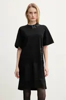 Šaty MM6 Maison Margiela černá barva, mini, S52DA0058.M20050