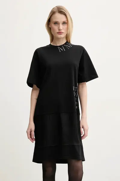 Šaty MM6 Maison Margiela černá barva, mini, S52DA0058.M20050