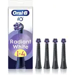 Oral-B iO Radiant White náhradní hlavice pro zubní kartáček s bělicími vlákny Black 4 ks