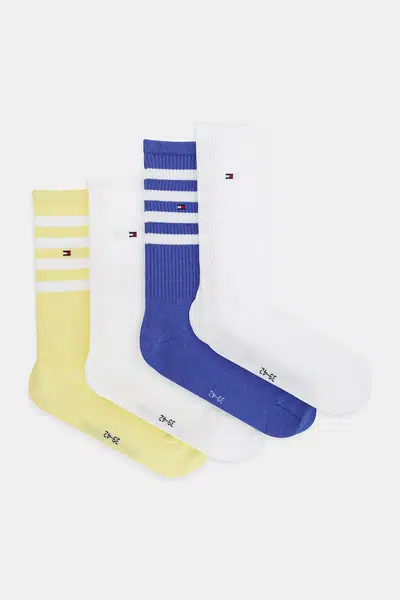 Ponožky Tommy Hilfiger 4-pack pánské, modrá barva, 701235883