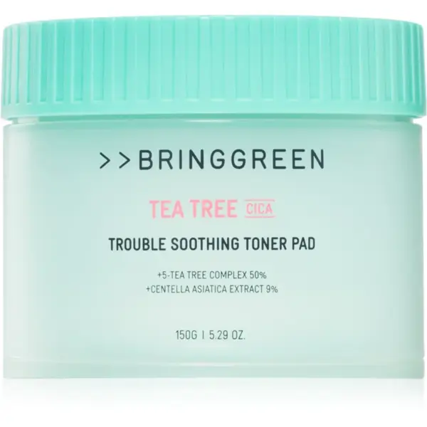 BRINGGREEN Tea Tree Cica Trouble Soothing Toner Pad tonizační polštářky se zklidňujícím účinkem 90 ks