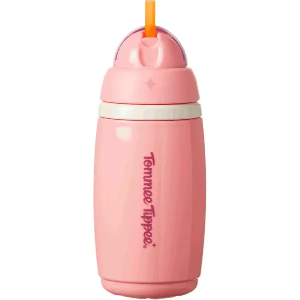 Tommee Tippee Active Cup hrnek s brčkem Pink 12m+ 266 ml