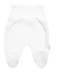 Baby Nellys Hand Made Pletené kojenecké polodupačky - bílé, vel. 68