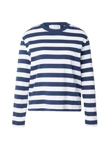 SELECTED Tričko 'ESSENTIAL'  tmavomodrá / biela