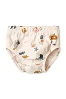 Kojenecké plavky Liewood Anthony Baby Printed Swim Pants béžová barva, LW19980