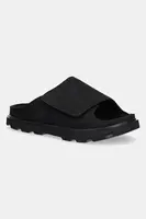 Nubukové pantofle UGG Solano Slide černá barva, 1167651-BLK
