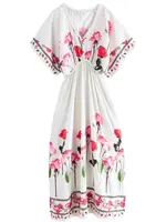 B by Ted Baker Plážové šaty  hnedá / zelená / červená / biela