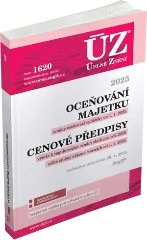 ÚZ č. 1620 - Oceňování majetku, Cenové předpisy, 2025