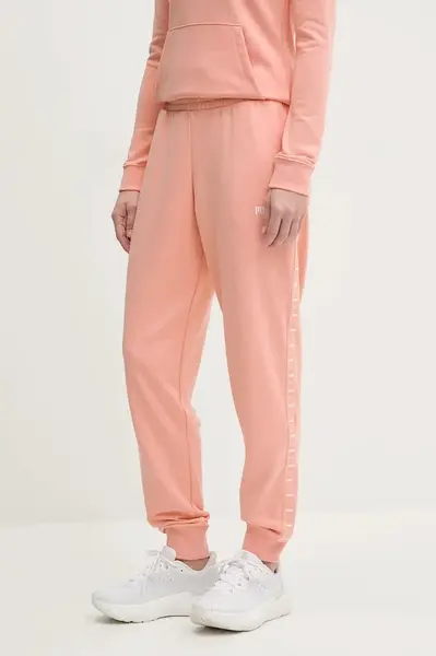 Tepláky Puma dámské, růžová barva, s potiskem, 685013