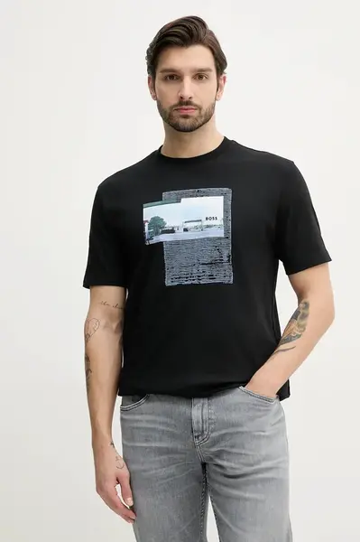 Bavlněné tričko BOSS Orange