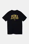 Dětské bavlněné tričko Puma CLASS Graphic Tee tmavomodrá barva, s potiskem, 685814