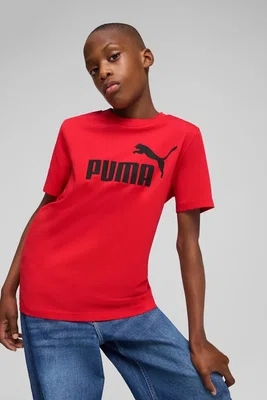 Dětské bavlněné tričko Puma ESS No. 1 Logo Tee červená barva, s potiskem, 684906