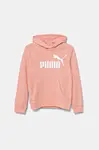 Dětská mikina Puma ESS No. 1 Logo Hoodie TR oranžová barva, s kapucí, s potiskem, 684897
