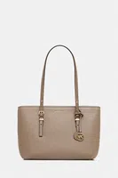 Kožená kabelka MICHAEL Michael Kors QUINN béžová barva, 30T5GQNT2L