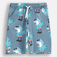 Dětské bavlněné šortky Coccodrillo modrá barva, nastavitelný pas, HOLIDAY SPLASH BOY KIDS